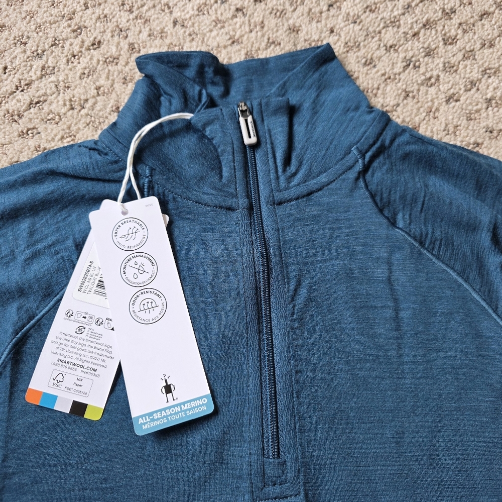 Smartwool all season quarter zip baselayer - Picture 2 of 5
